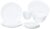 Larah by Borosil Fluted Series Snow Opalware Dinner Set | 21 Piece for Family of 6 | Microwave & Dishwasher Safe | Bone-Ash Free | Crockery Set for Dining & Gifting | Plates & Bowls | White