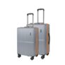 Move-Meant Set of 2 Glide Small & Medium Check-in Suitcase | 55 Cm & 66 Cm | 360 Degree 8 Wheels Number Lock Polycarbonate MAT. Grey Trolley Bag | Luggage for Travel – Pack of