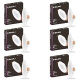 Bajaj Ivora Compact Downlight 3-in-1 Colour | 5W LED Downlight | for Smaller Spaces | Long Life of 25000 Hours (Multi Colour, Pack of 6)