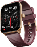Cellecor M5 PLUS 2.01″ IPS HD Display | 700 NITS | BT-Calling | AOD | IP67 | BT v5.4| Smartwatch(Gold Burgundy Strap, Free Size)