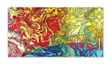 Tamatina Wall Sticker | Abstract Sticker | Modern Art | Wall Decor | Bedroom | Living Room | Hall | Self Adhesive | Multicolor |Size-152X76 Cms.A3040