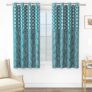 MollisHomes Window Curtains 5 Feet Pack of 1, Damask, Blue & White