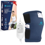 HEATRONICS® KneePro+ Heating Pad for Knee Pain, Arthritis Pain and Joint Pain Relief | Universal Fit | Gift for Women Men Mom Dad (3 Heat Levels/Steel Blue)