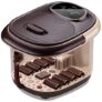 Lifelong Llm306 500W Electric Foot Spa Machine With 8 Manual Rollers, Digital Panel, Bubble Bath & Water Heating Technology For Pedicure, Pain Relief & Foot Care, Brown