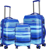 Swisslite 20/24/28Inch Premium Quality Hardsided Printed Polycarbonate Luggage Trolley Bag Combo Of 3Pcs (Blue)