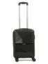 Teakwood Small Size 8 Wheels Trolley Bag, Hard Cabin with Zipper Closure, Adjustable Push Button & Cross Side Strap, Number Lock System 360 Degree (Small, Black)