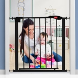 LuvLap Indoor Baby Safety Gate with Auto Close Feature, Kids Safety Gate for Door Way Size 76 to 85 Cm Wide, Staircase Gate Baby Safety, Black, 1 Count