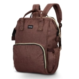 LUVLAP Lily Multifunctional Waterproof Diaper Bag for Mothers for Travel, Mother Travelling Bag, Backpack Cum Tote bag for Mothers, Large storage capacity with 15 pockets (Brown)