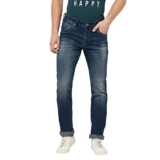 Cantabil Solid Jeans Flat Front Mid Rise Full Length Regular Fit Casual Jeans for Mens | Jeans for Mens | Mens Full Length Casual Jeans (MDNM00132_DARKCARBONBLUE_36)