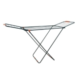 BonKaso Foldable Cloth Drying Stand for Drying Clothes, 3-Way Folding with 20 Drying Rails, Lightweight Alloy Steel, Flat Folding Design | clothes Drying Rack | Indoor & Outdoor Clothes Dryer (Orange)