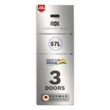Bosch 302L, 3 Star, MaxFlex Convert Frost Free Triple Door Refrigerator | 8-in-1 Convertible Storage Modes | 57L Extra Convertible Zone |Cool Extend up to 18 hours (CMC33S23VI, 2026 Model, Fine Steel)