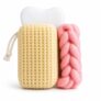 3-in-1 Bath Essentials Set with Exfoliating Body Sponge, Mesh Bath Scrubber & Soft Facial Cleansing Sponge | Spa Kit for Deep Cleansing, Daily Shower & Body Care for Men & Women
