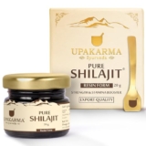UPAKARMA Pure Shilajit Resin 20g | 300mg/serving | Extensive Global Sourcing | Boosts Stamina & Strength | Lab-Tested Purity | 66 Servings | Pack of 1