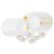 Cello Opalware Dazzle Livid Lilac Dinner Set, 18 Units, White