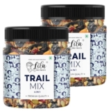 LILA DRY FRUITS Premium Trail Mix 1Kg (500g x 2) – Cashew, Raisins, Almonds, Apricots, Goji Berry, Pumpkin Seeds, Sunflower Seeds, Cranberry, Blueberry, Plum | Dry Fruits Mix Perfect for Gifting