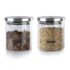 AGARO Elite Manual Coffee Grinder, Ceramic Grinder with Glass jar, 6 Adjustable Settings, Stainless Steel Body, Tooth Handle, No Power, Whole Bean, Drip Coffee, Espresso, Silver
