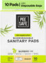 Pee Safe Organic Cotton Ultra Thin Biodegradable Regular Sanitary Pad (Pack of 10) Sanitary Pad(Pack of 10)