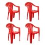 Cello Capri Arm Chair (Red, Set of 4)