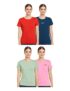 Amazon Brand – Symbol Women’s Regular Fit T-Shirt (SYM-AW22WTE-006_Multicolor 20 L)