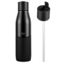 Pigeon by Stovekraft Luxe Thermos Stainless Steel Sipper Flask 750ml with Straw| 24 Hours Hot and Cold|Leak Proof|Easy to Open|Easy to use|Ideal Usage for Office Men/Women|School/College|Travel|Black
