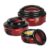 Milton Ernesto Inner Stainless Steel Jr. Casserole Set of 3 (390ml, 720 ml, 1320 ml), Red | Easy to Carry | Serving | Stackable