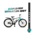 Adrenex Stryker 24T | 85% Pre-Assembled 24 T (inch) Mountain Cycle(Single Speed, Blue, Rigid)