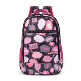ACEPACK Grafitti 22.4L Backpack – Lightweight & Durable Polyester Bag for Work, Travel & School with Breathable Mesh Padding (Black/Pink)