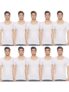 Rupa Jon Half Sleeves Vest for Men | 100% Cotton | Round Neck | Regular Fit | Pack of 10 White