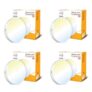 wipro Garnet Plastic 12W Rimless Round CCT Surface Panel|Colour Changing Panel|Warm White, Neutral White, Cool White|Elegant Rimless Design|Surface Mounted LED Downlighter for Ceiling|Pack of 4