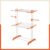 Bathla 2 Level Modular Cloth Drying Stand with Wheels – Rustproof Portable Steel Laundry Rack (Orange – Medium) – Clothes Dryer for Balcony, Indoor & Outdoor Use