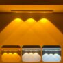 EGAL Motion Sensor LED Under Cabinet Lamp 1200 mAh – USB Rechargeable, Dimmable, Stick‑On for Kitchen, Wardrobe, Stairway