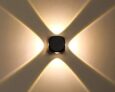 Desidiya® LED Outdoor UP Down Wall Light (Pack of 1) IP-65 Rainproof & Shockproof Alluminium Body 4 Way Exterior Wall Step Light Fixture (Warm White)