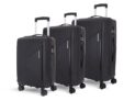 KAMILIANT by American Tourister Savvy|Trolley Bag Set of 3 (55+70+80 cms) for Travel| Hard Case Polypropylene (PP) Suitcase|360° 8-Wheel Spinner Luggage Trolley|Combination Lock|Black