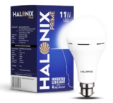 Halonix 11W Emergency Inverter Bulb | Rechargeable Emergency Led Bulb for Power Cuts | Backup : Upto 4hrs | Cool Day Light | Pack of 1 | Rechargeable Emergency light |