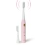 Lifelong Rechargeable Toothbrush for Adults – Smart Brush with 5 Cleaning Modes & Smart Auto Shut-Off – Waterproof Electronic Toothbrush – 2 Electric Heads, 500mAh Long-Lasting Battery (Pink, LLDC135)