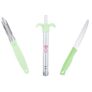Anjali 3-Piece Kitchen Tool Set – 1 Knife, 1 Peeler, 1 Lighter – Ideal for Cooking, Food Prep, and Various Uses for Home and Kitchen- Green