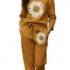 White Button new Girls sunflower Daisy Print Flax Cotton Co-ord Set – Breathable Summer 2-Piece Outfit