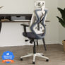 CARLTON LONDON Atlas Mesh Office Adjustable Arm Chair(Grey, White, DIY(Do-It-Yourself))