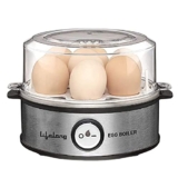 Lifelong Electric Egg Boiler 360-Watt (Transparent & Silver Grey) | Stainless Steel Body & Heating Plate | Boils 7 Eggs | 3 Boiling Modes (Soft, Medium, Hard) | Automatic Turn-Off & Easy Clean
