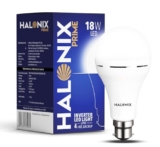 Halonix 18W Emergency Inverter Bulb | Rechargeable Emergency Led Bulb for Power Cuts | Backup : Upto 4hrs | Cool Day Light | Pack of 1 | Rechargeable Emergency light |