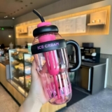 BHADIYADI 1300ml Water Bottle – BPA-Free Leakproof Bottle with Straw & Handle for Gym, Kids, School, Travel, Office, Outdoor Hydration- Multicolor