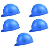 Allen Cooper Industrial Safety Helmet SH-701, Plastic Cradle with Manually adjustable Headband – BLUE (Pack Of 5)