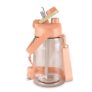MILTON Eros 1000, 2-in-1 Sip or Gulp Lid Water Bottle 960ml | Unbreakable – Crystal Clear Plastic | Leak-Proof & BPA-Free, One-Click Open | Ideal for School, Office, Gym & Travel Use, Peach