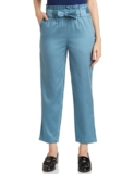 Amazon Brand – Symbol Women’s Tapered Paper Bag Trousers (High Rise Ankle Length | with Self Fabric Belt) (CT-19 Cont_Grey_34)