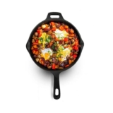 Ortex Super Smooth Cast Iron Fry Pan/Skillet with Long Handle|Medium 6 Inch,1 Kg|Induction Friendly|Nonstick Pre-Seasoned,100% Pure & Toxin Free,No Chemical Coating,Black