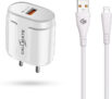 Callmate 12 W Qualcomm 3.0 3.1 A Wall Charger for Mobile with Detachable Cable(White, Cable Included)