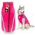 A+a Pets’ Luxurious Rain & Wind’ Jacket for Dogs | 27″ Length | Recommended Non Slip Coat for Rain & Snow | Full Body Coverage with Leash Opening | Warm & Comfortable (Pink, 5XL)