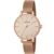 Carlington Big Dial Women’s Analog Watch With Stainless Steel Mesh Strap, Adjustable Clasp and Water Resistant Body (Silver/Rose Gold/Black Dial) | Rakhi Gift for Sister and Girls