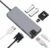 LipiWorld 8 in 1 USB C Hub Multifunction Type C Dock USB 3.0 Adapter HDMI Wired Ethernet Lan Adapter compatible with Windows, Mac(500 Mbps)