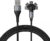 boAt 2-in-1 Cable 3 A 1.5 m Micro-Axis(Compatible with Mobile, Laptop, Tablet, Black, Grey, USB Type A To USB Type C)
